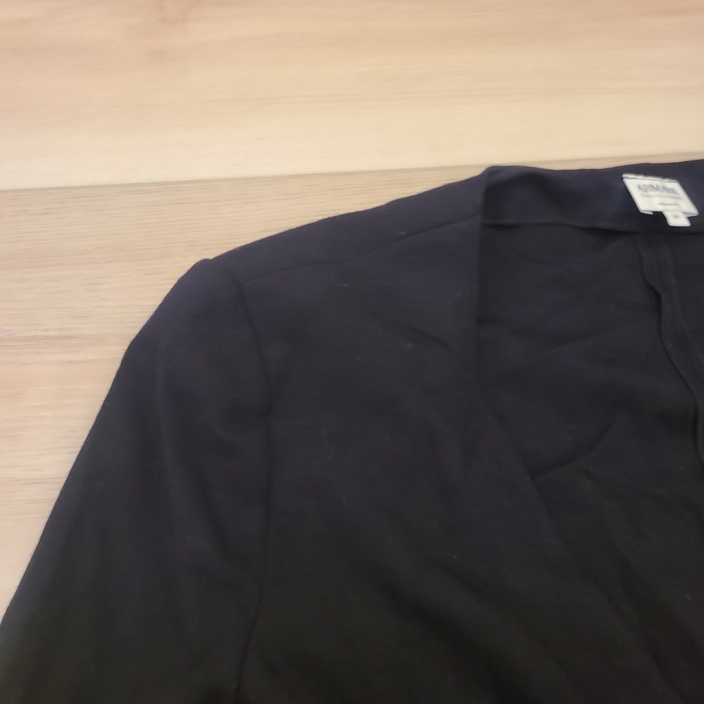 Armani Collezioni Black Women's Blazer with Satin Accent - Picture 4 of 7